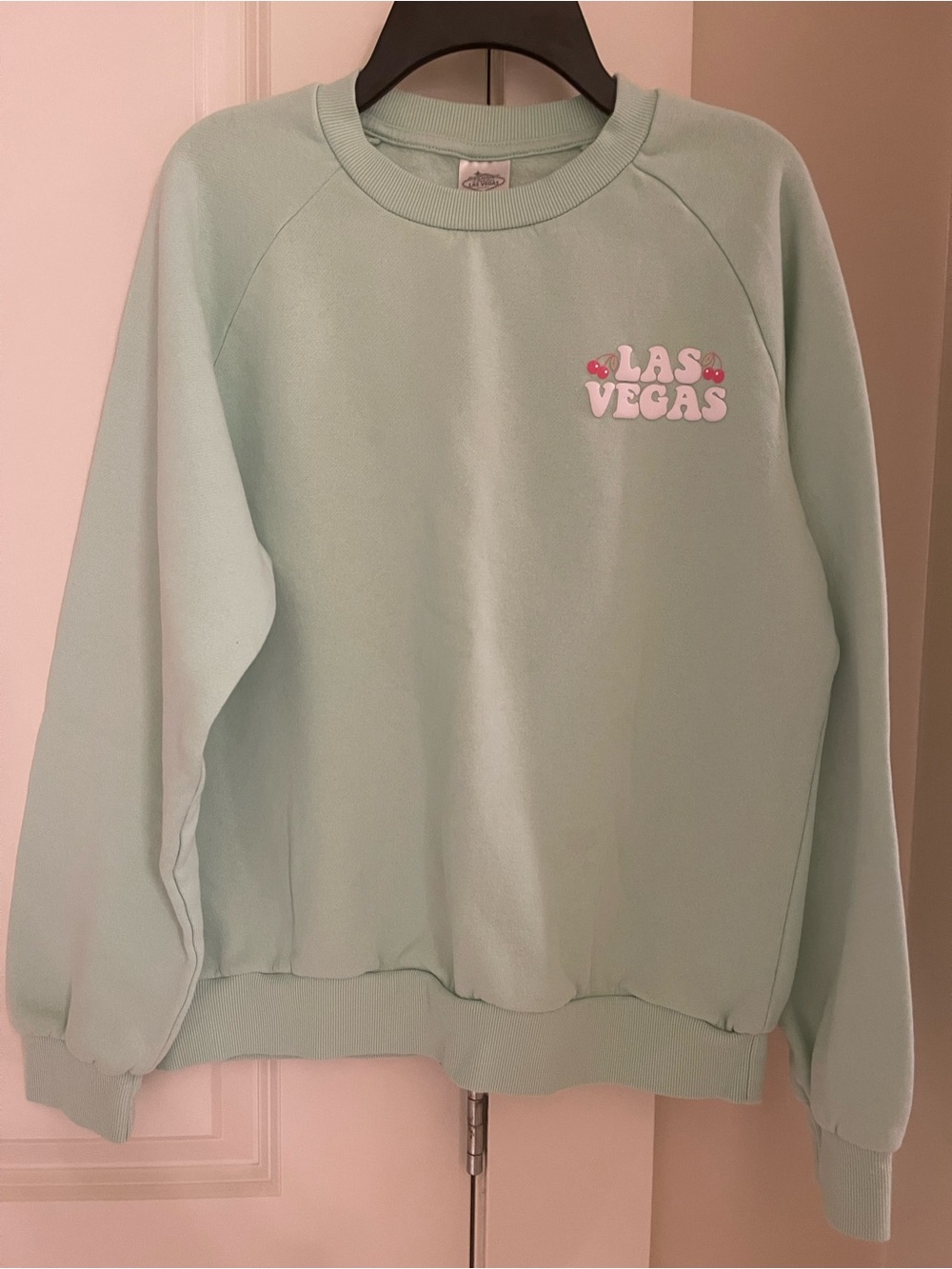 Las Vegas Mint Green Crewneck Sweater Womens Medium